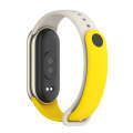 For Xiaomi Mi Band 8 Mijobs Dual Color Silicone Watch Band(Yellow+Grey)