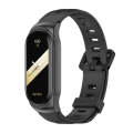 For Xiaomi Mi Band 8 Mijobs CS Case Flat Hole Silicone Watch Band(Black)