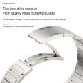 22mm Three Strains Uplift HW Buckle Titanium Metal Watch Band(Titanium Gray)