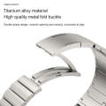 22mm Bamboo Joint Titanium Metal Watch Band(Silver)