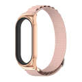 For Xiaomi Mi Band 8 Mijobs CS Case Nylon Breathable Watch Band(Pink Rose Gold)