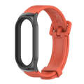 For Xiaomi Mi Band 8 Mijobs CS Case Silicone Watch Band(Orange Black)