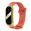 For Xiaomi Mi Band 8 Mijobs CS Case Silicone Watch Band(Orange Gold)