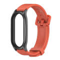 For Xiaomi Mi Band 8 Mijobs Plus Case Silicone Watch Band(Orange Black)