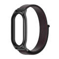 For Xiaomi Mi Band 8 Mijobs Plus Case Breathable Nylon Loop Watch Band(Black Red)