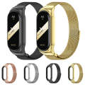 For Xiaomi Mi Band 8 Mijobs CS Case Milan Magnetic Stainless Steel Watch Band(Gold)