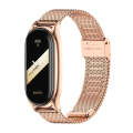 For Xiaomi Mi Band 8 Mijobs Plus Case Milan Buckle Metal Watch Band(Rose Gold)