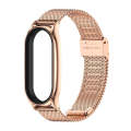 For Xiaomi Mi Band 8 Mijobs Plus Case Milan Buckle Metal Watch Band(Rose Gold)
