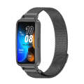 For Huawei Band 8 Mijobs Milan Magnetic Stainless Steel Watch Band(Black)
