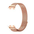 For Huawei Band 8 Mijobs Milan Magnetic Stainless Steel Watch Band(Rose Gold)