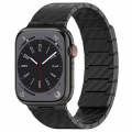 For Apple Watch Series 8 45mm Carbon Fiber Magnetic Loop Watch Band(Black)