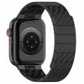 For Apple Watch SE 40mm Carbon Fiber Magnetic Loop Watch Band(Black)