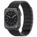 For Apple Watch Series 3 38mm Carbon Fiber Magnetic Loop Watch Band(Black)