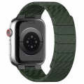 For Apple Watch 42mm Carbon Fiber Magnetic Loop Watch Band(Official Green)