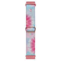 For Coros Pace 2 / Coros Apex 42mm 20mm Painted Colorful Nylon Woven Buckle Watch Band(Flower But...