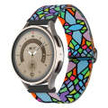 For Coros Apex Pro / Apex 46mm 22mm Painted Colorful Nylon Woven Buckle Watch Band(Geometric Rain...