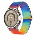 For Coros Apex Pro / Apex 46mm 22mm Painted Colorful Nylon Woven Buckle Watch Band(Liquid Colorful)