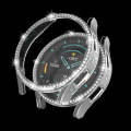 For Samsung Galaxy Watch 6 40mm Diamond Hollow PC Watch Protective Case(Transparent)