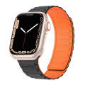 For Apple Watch SE 2022 40mm Magnetic Loop Silicone Watch Band(Black Orange)