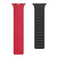 For Apple Watch SE 2022 40mm Magnetic Loop Silicone Watch Band(Black Red)