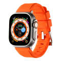 For Apple Watch 6 40mm Double Ring Silicone Watch Band(Orange)