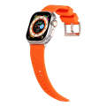 For Apple Watch 4 44mm Double Ring Silicone Watch Band(Orange)