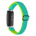 For Fitbit Inspire 3 Buckle Wave Braided Nylon Watch Band(Mint Green)