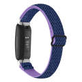For Fitbit Inspire 3 Buckle Wave Braided Nylon Watch Band(Indigo Blue)