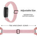 For Fitbit Inspire 3 Buckle Wave Braided Nylon Watch Band(Pink)