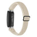 For Fitbit Inspire 3 Buckle Wave Braided Nylon Watch Band(Apricot Color)