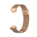 For Fitbit Inspire 3 Buckle Fine Mesh Stainless Ssteel Watch Band(Rose Gold)