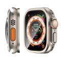 For Apple Watch Ultra 49mm Aluminum Alloy Frame Integrated Tempered Film(Original Color)