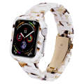 For Apple Watch Series 9 / 8 / 7 41mm Printed Resin PC Watch Band Case Kit(Milk Pattern)