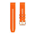 For Garmin Fenix 7S / 6S Pro / 5S Plus 20mm Rose Gold Buckle Quick Release Silicone Watch Band(Or...