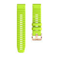 For Garmin Fenix 7S / 6S Pro / 5S Plus 20mm Rose Gold Buckle Quick Release Silicone Watch Band(Gr...