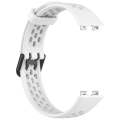 For Huawei Band 8 Solid Color Breathable Silicone Watch Band(White)