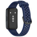 For Huawei Band 8 Solid Color Breathable Silicone Watch Band(Midnight Blue)