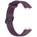 For Huawei Band 8 Solid Color Breathable Silicone Watch Band(Purple)