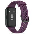 For Huawei Band 8 Solid Color Breathable Silicone Watch Band(Purple)