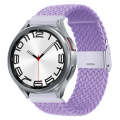 For Samsung Galaxy Watch 6 / 6 Classic Nylon Braided Metal Buckle Watch Band(Light Purple)