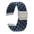 For Samsung Galaxy Watch 6 / 6 Classic Nylon Braided Metal Buckle Watch Band(W Black Blue Green)