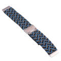 For Samsung Galaxy Watch 6 / 6 Classic Nylon Braided Metal Buckle Watch Band(W Black Blue Green)