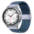 For Samsung Galaxy Watch 6 / 6 Classic Nylon Braided Metal Buckle Watch Band(W Blue Green)