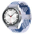 For Samsung Galaxy Watch 6 / 6 Classic Nylon Braided Metal Buckle Watch Band(Z Blue White)