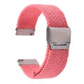 For Samsung Galaxy Watch 6 / 6 Classic Nylon Braided Metal Buckle Watch Band(Pink)