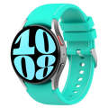For Samsung Galaxy Watch 6 / 6 Classic Leather Silicone Watch Band(Teal)