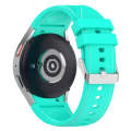 For Samsung Galaxy Watch 6 / 6 Classic Leather Silicone Watch Band(Teal)