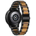 For Samsung Galaxy Watch 6 / 6 Classic Three Bead Resin Metal Watch Band(Black Brown)