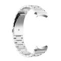 For Samsung Galaxy Watch 6 / 6 Classic Three Bead Stainless Steel Watch Band(Silver)