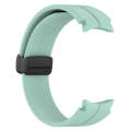 For Samsung Galaxy Watch 6 / 6 Classic Magnetic Folding Black Buckle Silicone Watch Band(Teal)